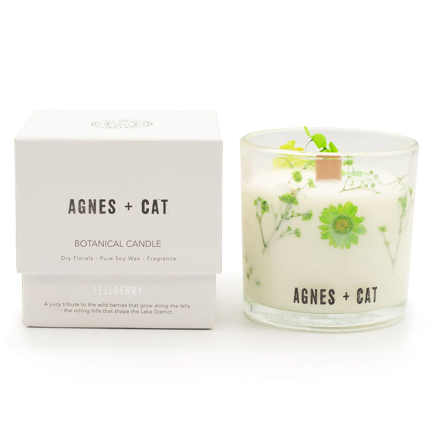 Agnes + Cat Botanical Soy Wax Candle - Fellberry – lifestyle shot