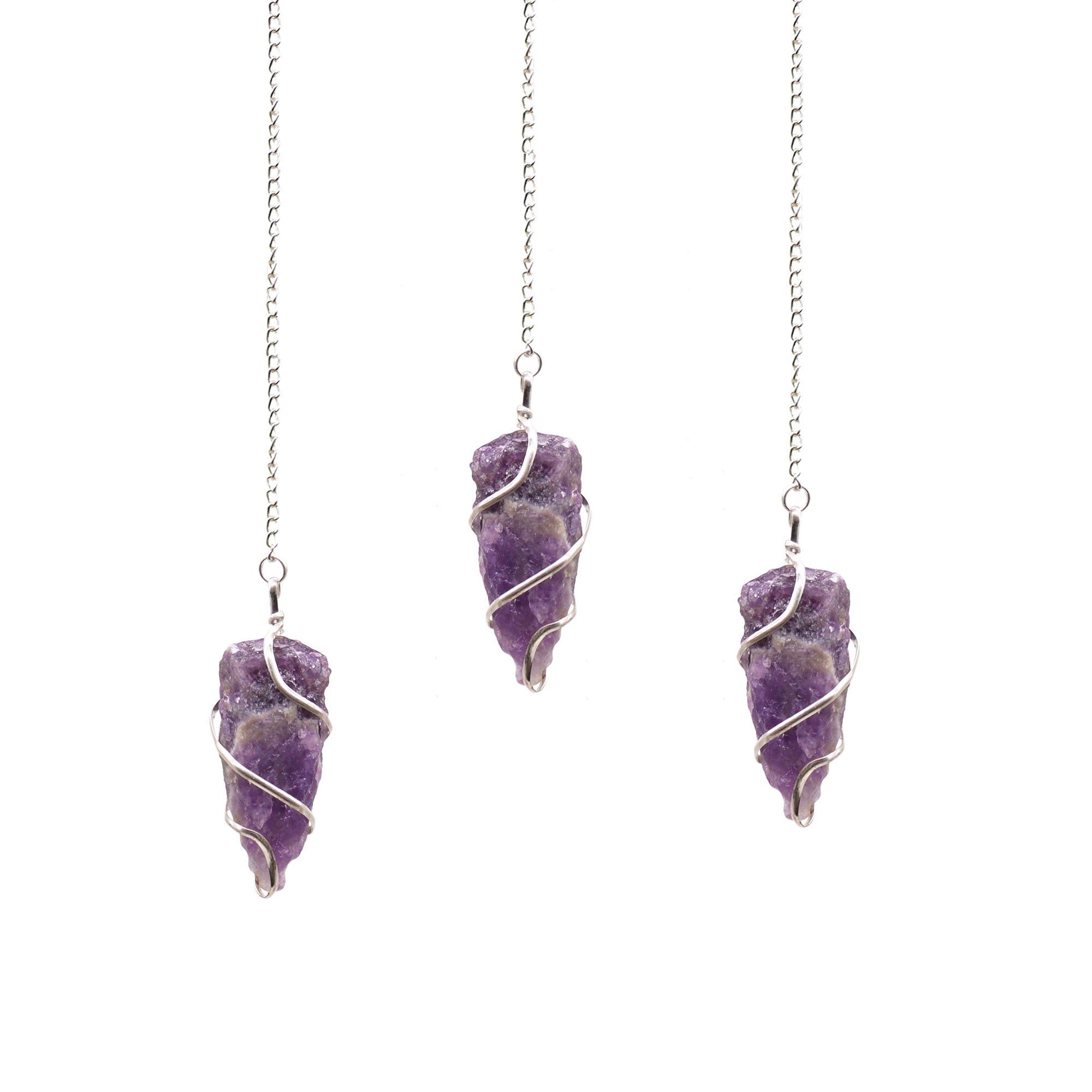 Raw Gemstone Pendulum - Amethyst | Auro & Co