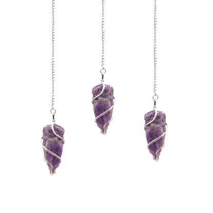Raw Gemstone Pendulum - Amethyst | Auro & Co