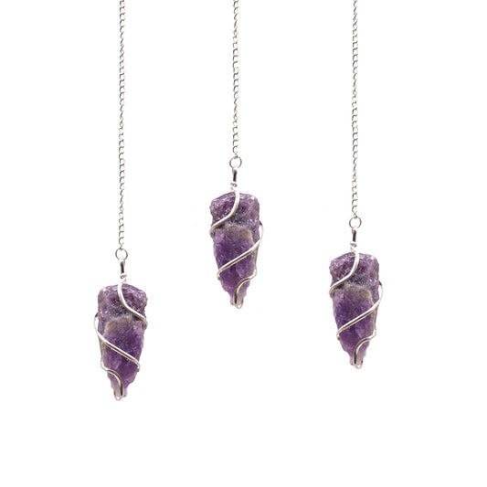 Raw Gemstone Pendulum - Amethyst | Auro & Co