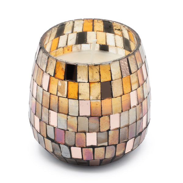 Medium Glass Jar Candles - Amber Mosaic | Auro & Co