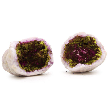 Coloured Calsite Geodes - Natural Rock - Pink & Gold | Auro & Co
