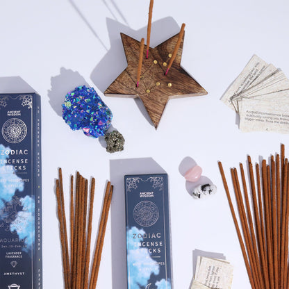 Palo Santo Zodiac Gemstone Crystal Incense -  Cancer