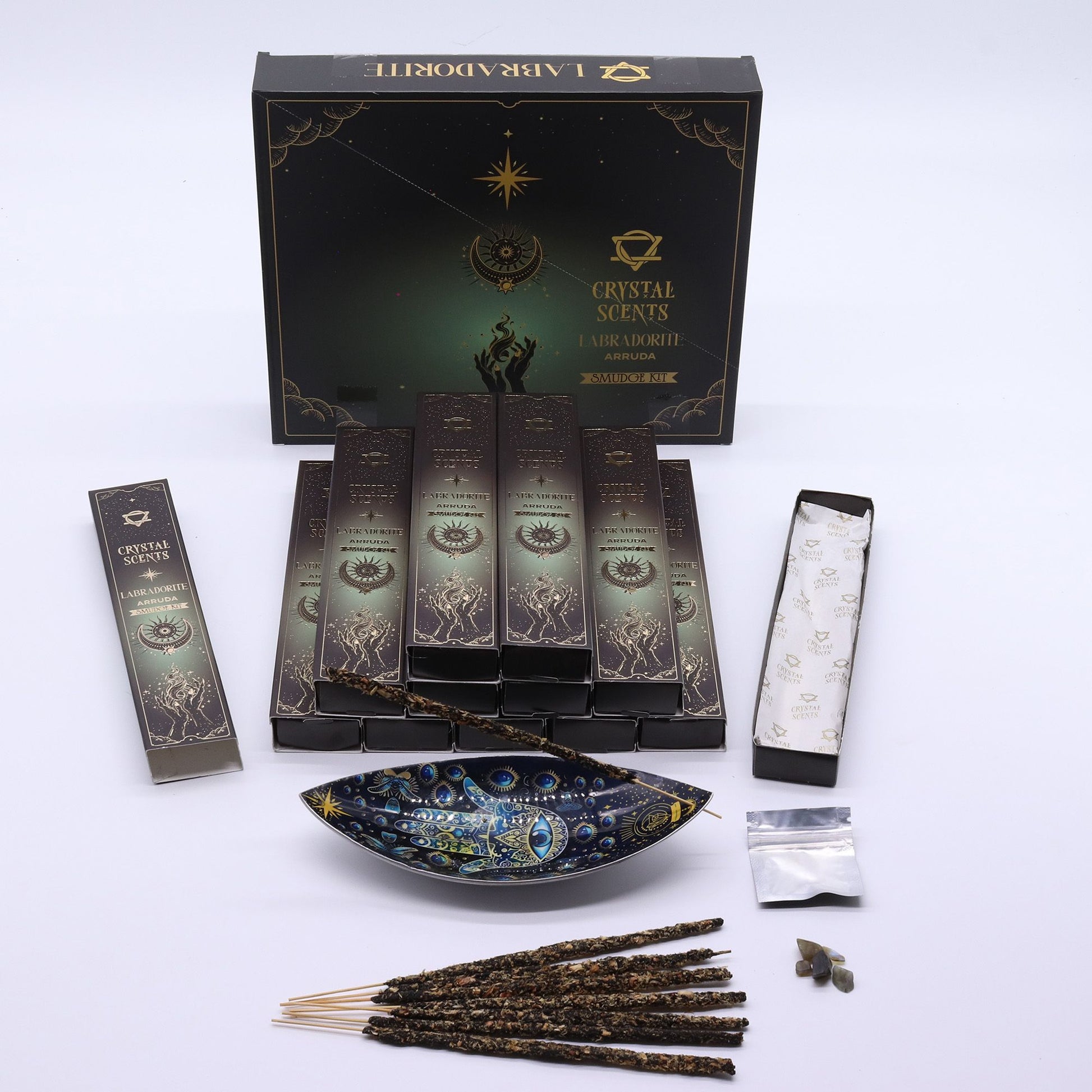 Labradorite Crystal Scents Smudge Incense - Arruda – product image 5
