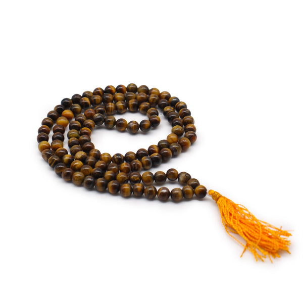 108 Bead Mala - Tiger Eye | Auro & Co