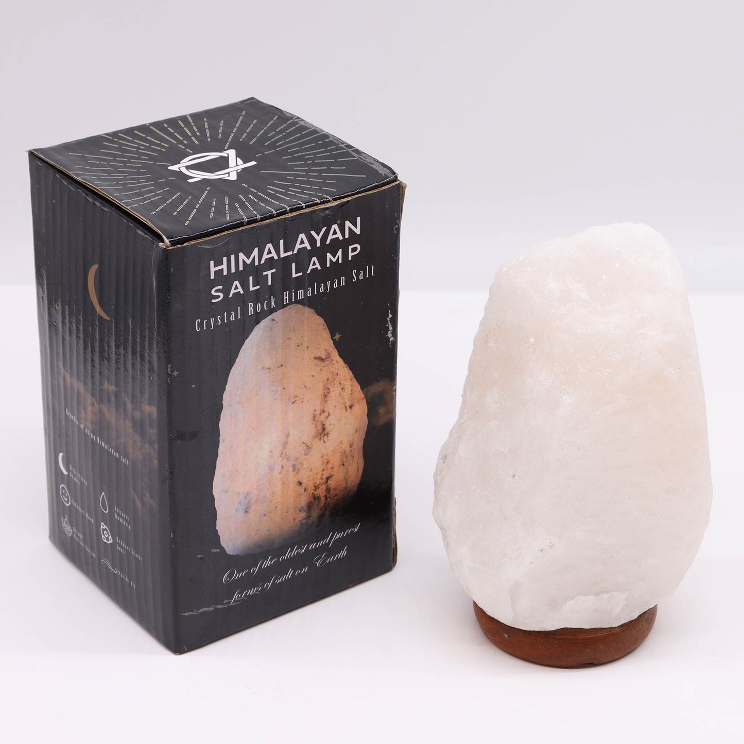 Crystal Rock Himalayan Salt Lamp - & Base apx 2-3kg – detail view