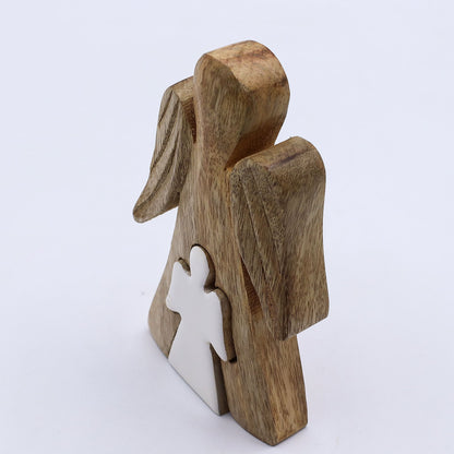 Mango Wood Angel in Angel - White Enamel – lifestyle shot