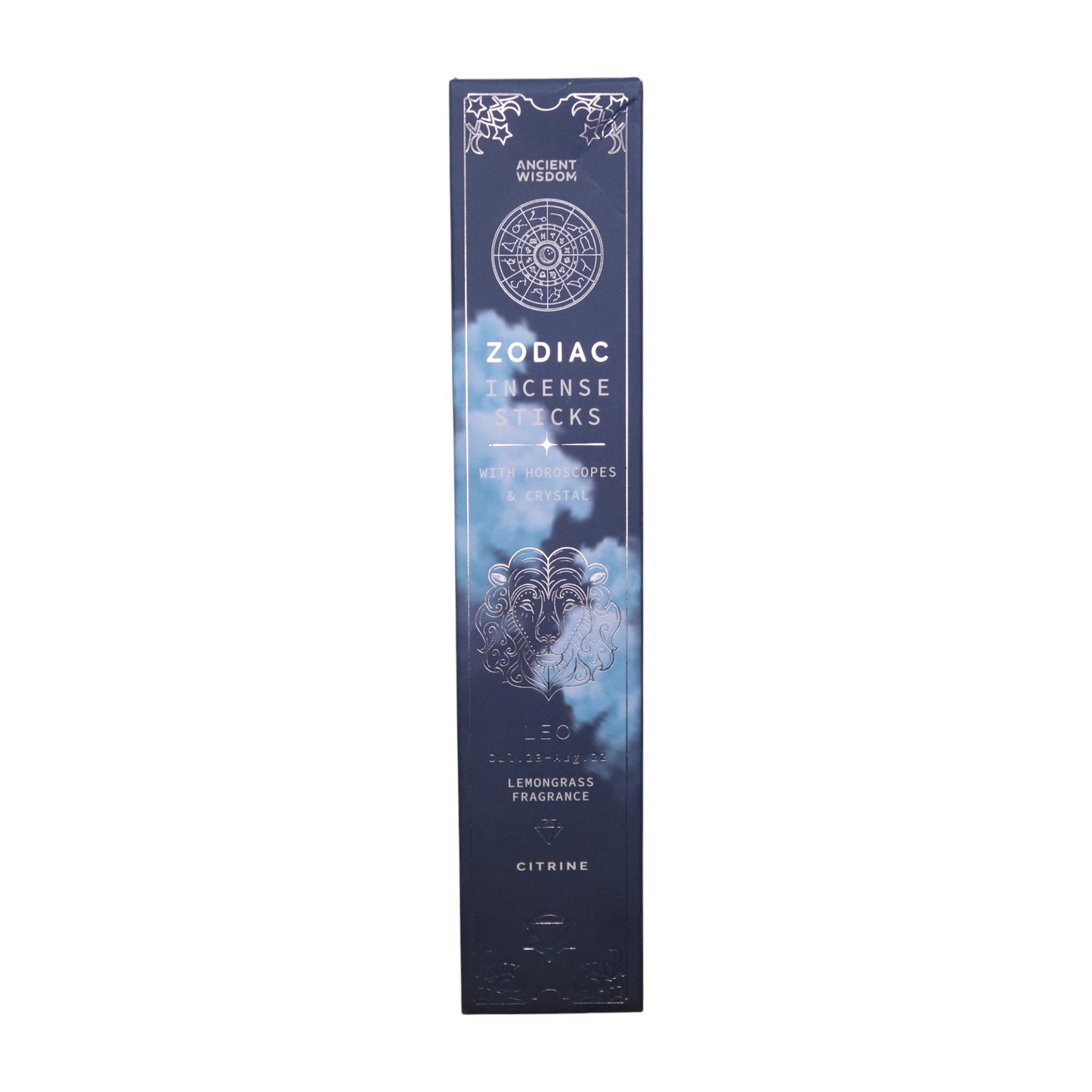 Lemongrass Zodiac Gemstone Crystal Incense -  Leo