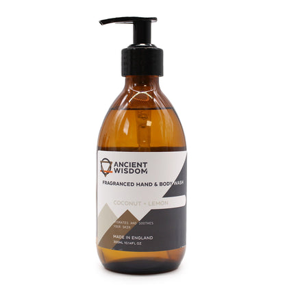 Coconut & lemon Hand & Body Wash  300ml | Auro & Co