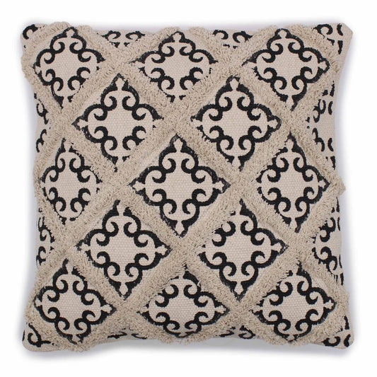 Sand & Ink Criss-Cross Cushion Cover – 45x45 cm