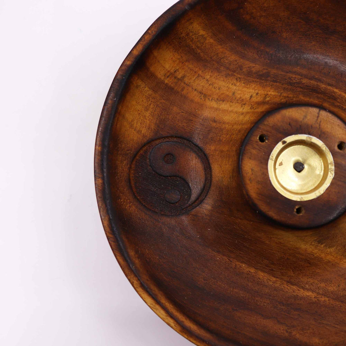 Yin & Yang Mango Wood Incense Disc