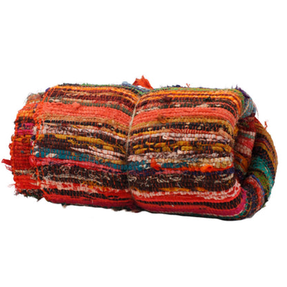 Luxury Handwoven Rag Rug – Orange (150 × 90 cm) – product image 5