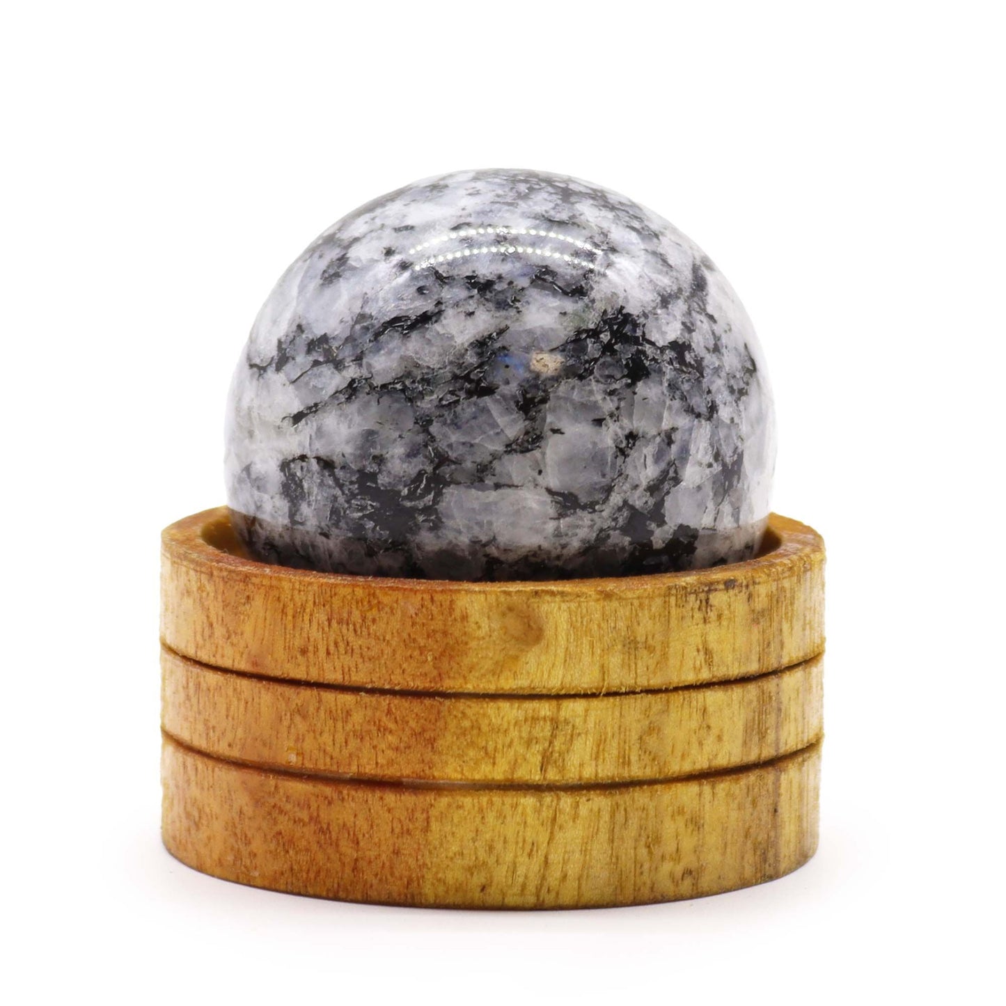 Gemstone Sphere 50mm - Indian Moonstone  with Stand | Auro & Co