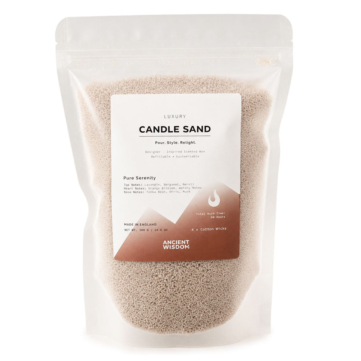 Pure Serenity Candle Sand - Latte Beige, 300g