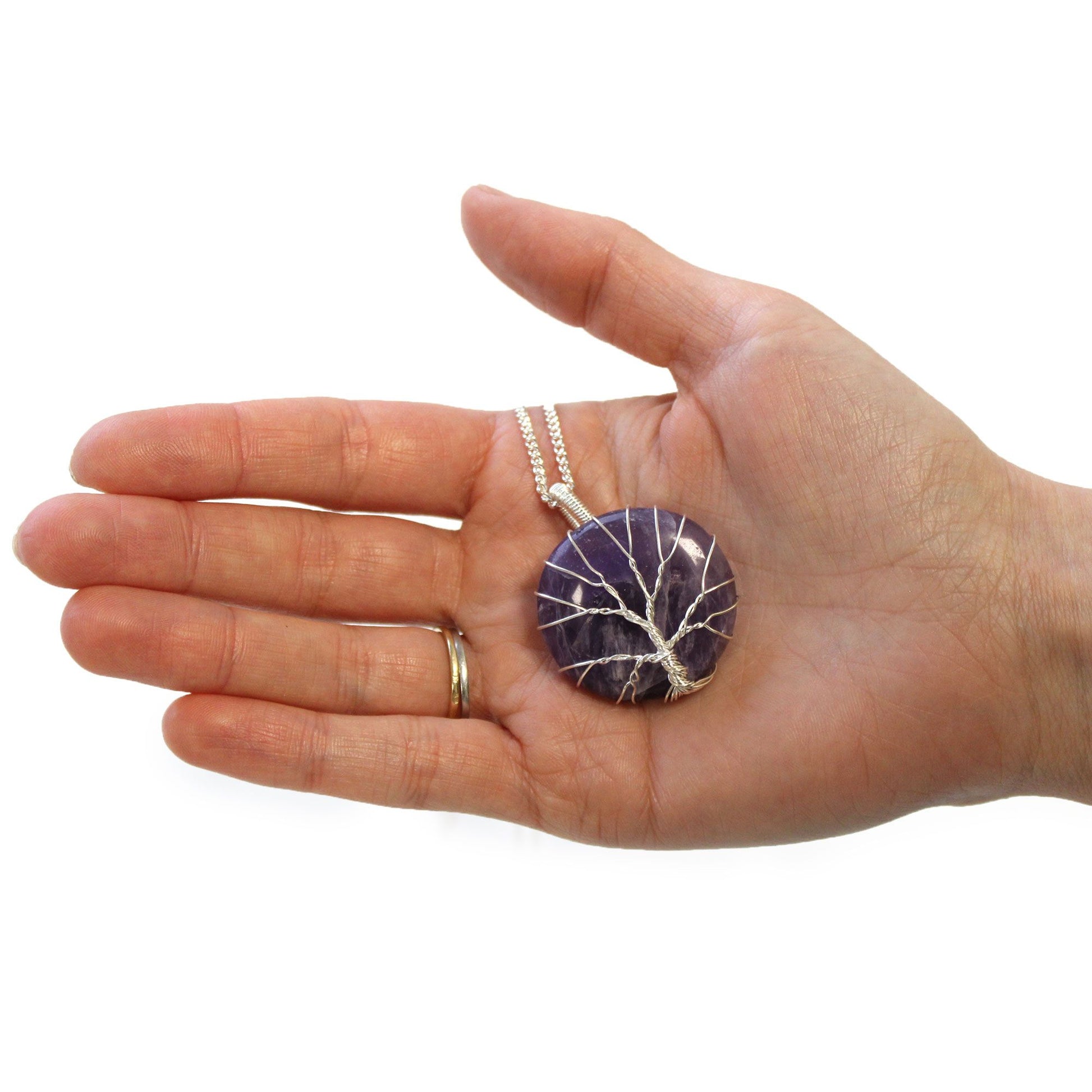 Tree of Life Gemstone Necklace - Amethyst – product image 5