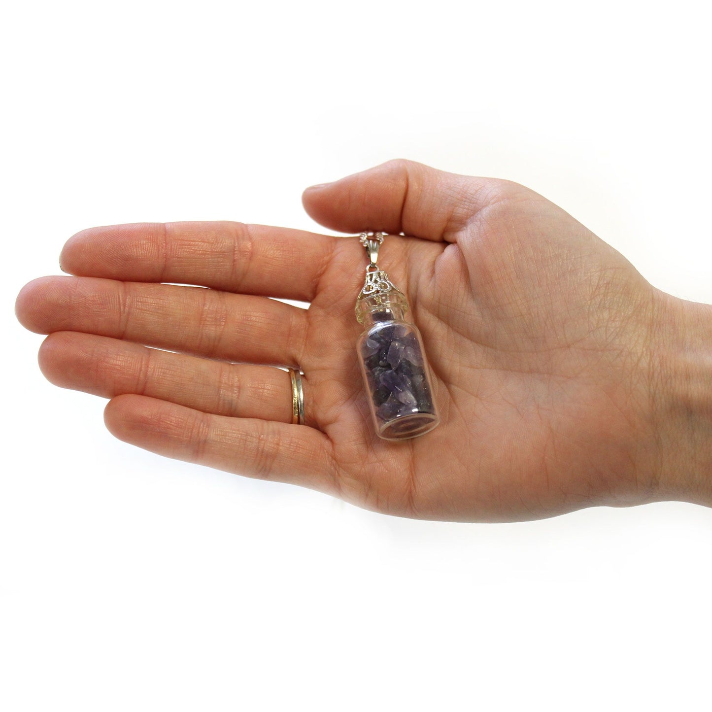 Bottled Gemstones Necklace - Amethyst – lifestyle shot
