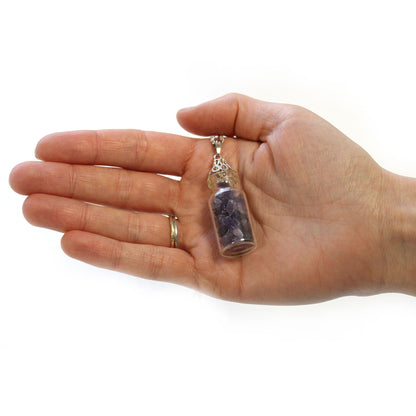 Bottled Gemstones Necklace - Amethyst – lifestyle shot