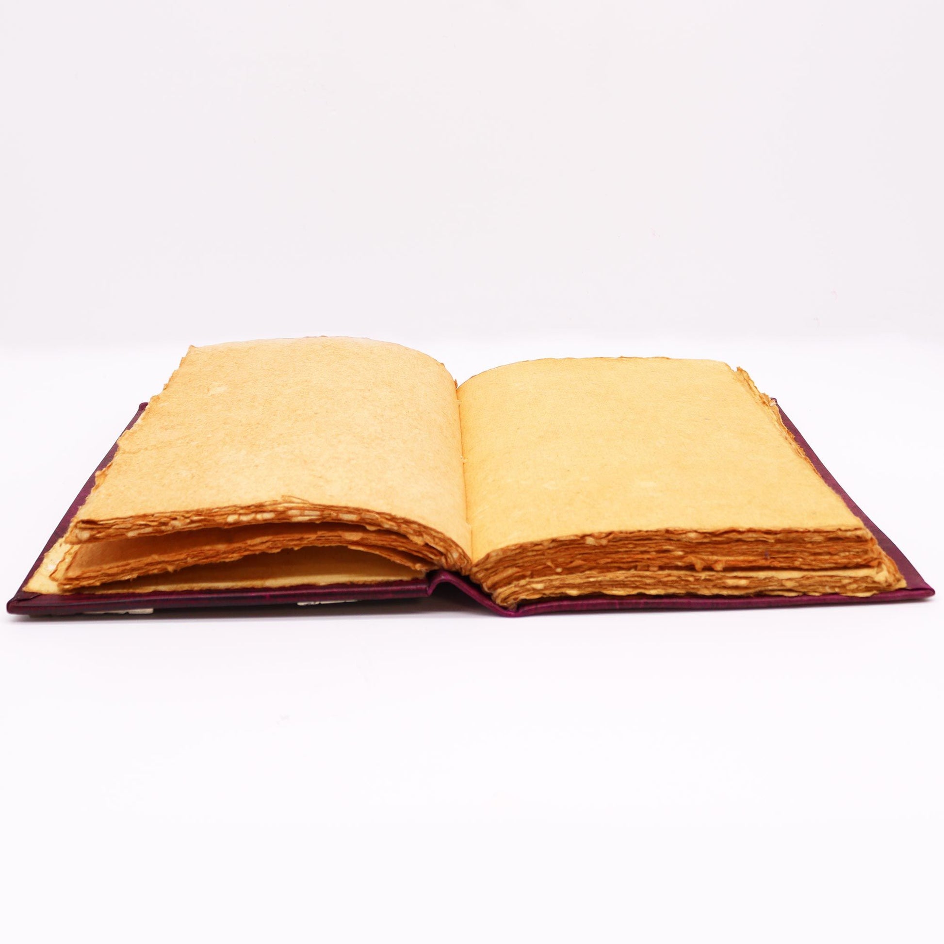 Heafty Red Tan Book - Zinc Hamsa Decor - 200 Deckle Edges Pages - 26x18cm – packaging