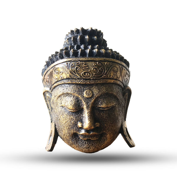 Home Decoration Buddha Head - 25cm - Gold Shine Finish | Auro & Co