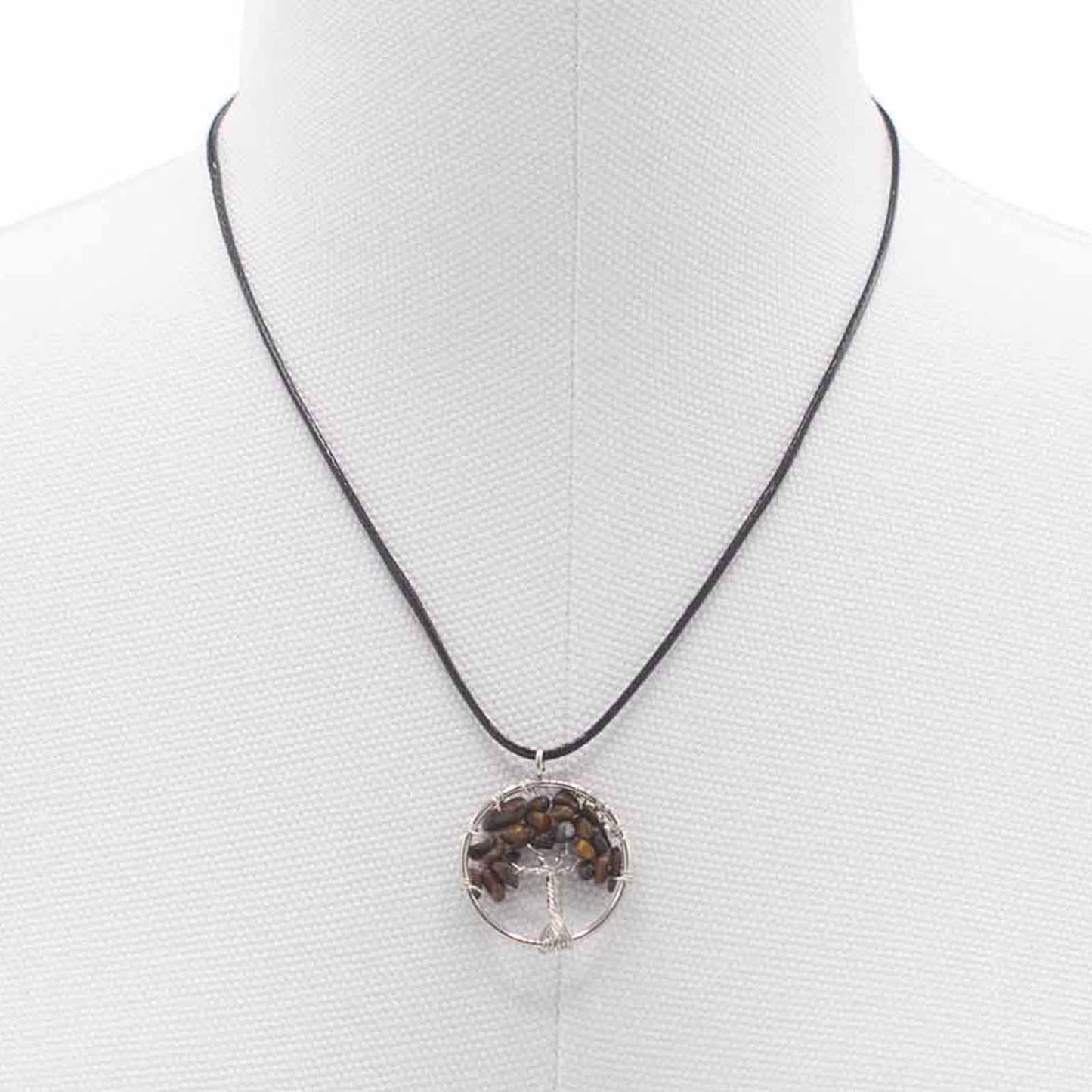 Tree of Life Pendant - Tiger Eye – detail view