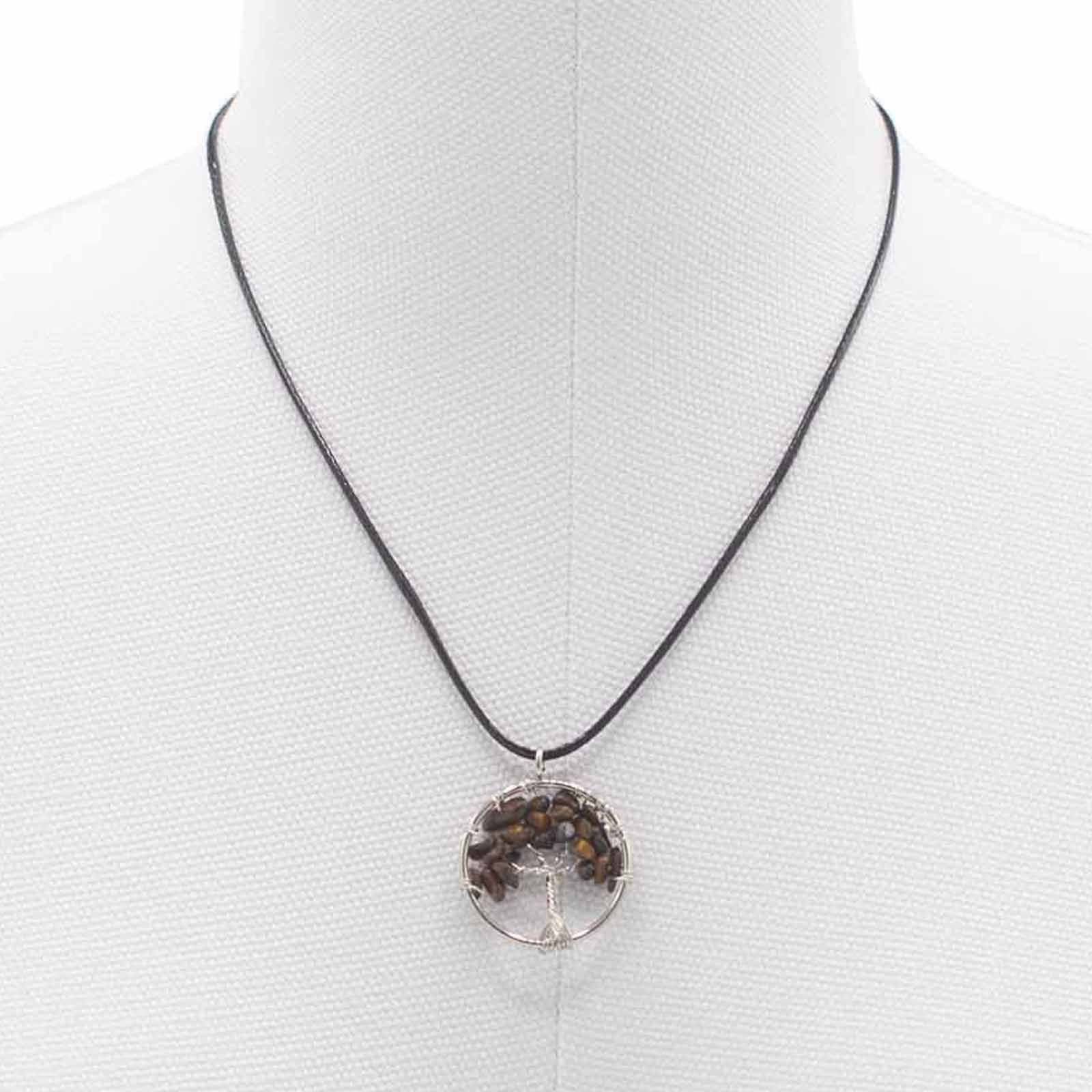 Tree of Life Pendant - Tiger Eye – detail view