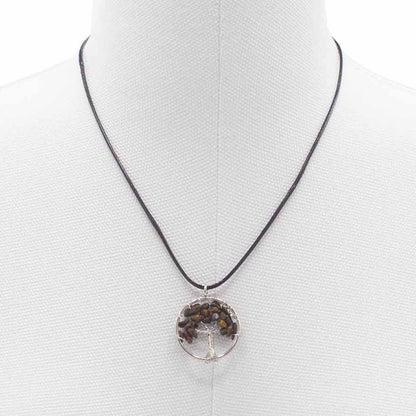 Tree of Life Pendant - Tiger Eye – detail view
