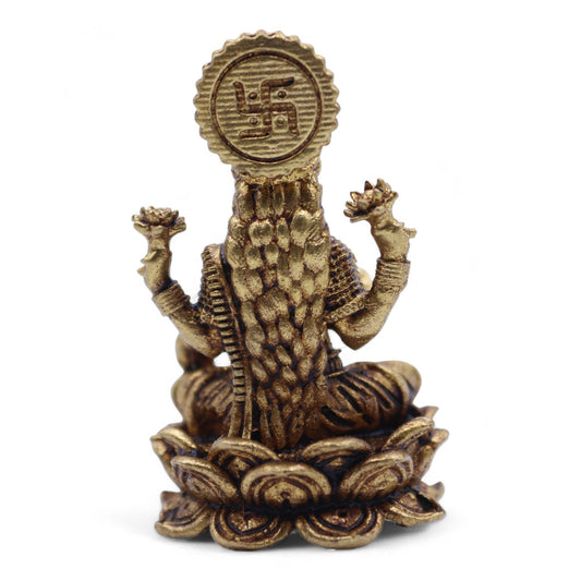Lakshmi Brass Miniature Figure, Small, 4cm