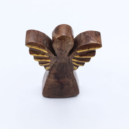 Small Mango Wood Angel - Gold Decor – product image 7