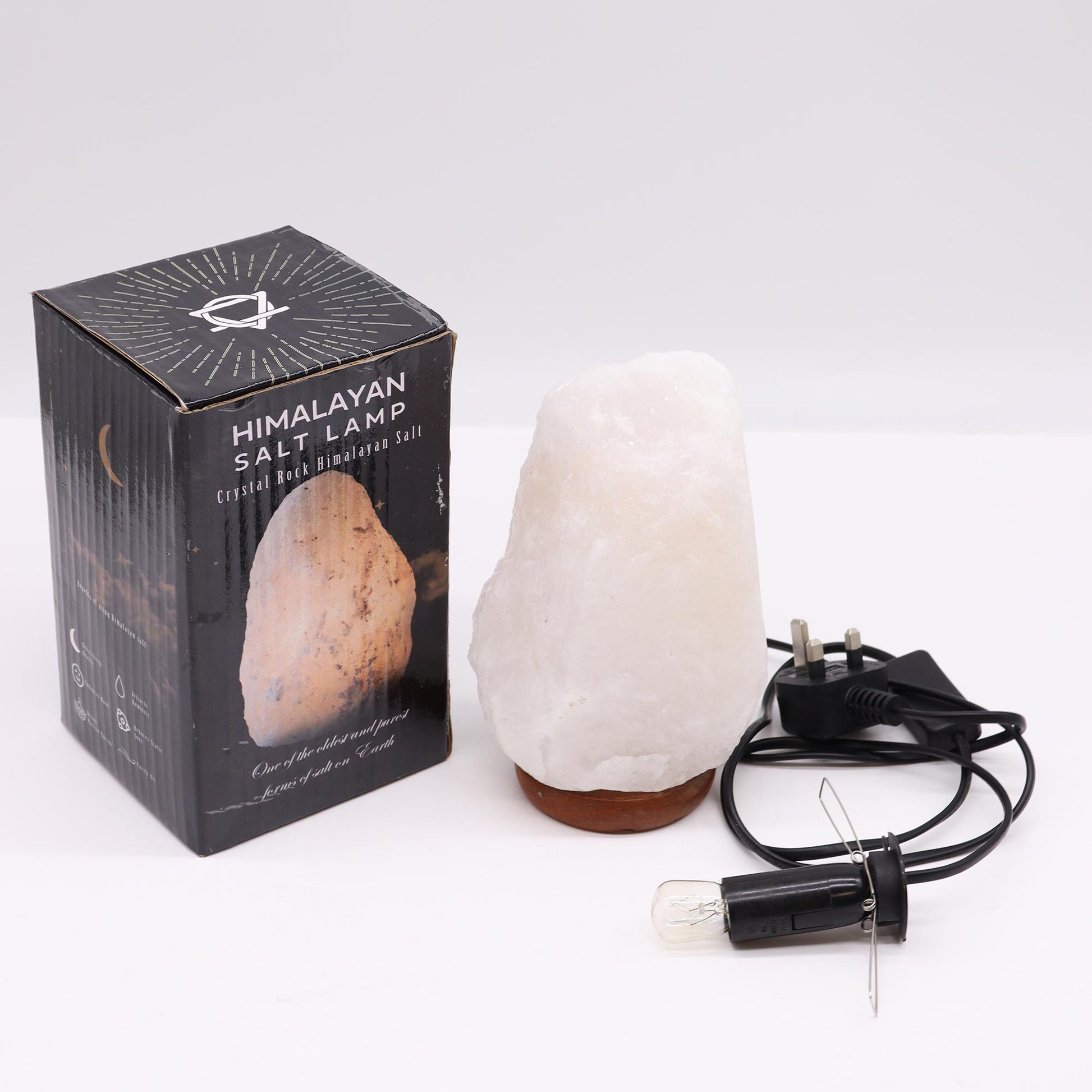 Crystal Rock Himalayan Salt Lamp - & Base apx 2-3kg – lifestyle shot