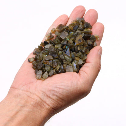 Labradorite Chips Gemstone Chips Bulk - 1KG – packaging
