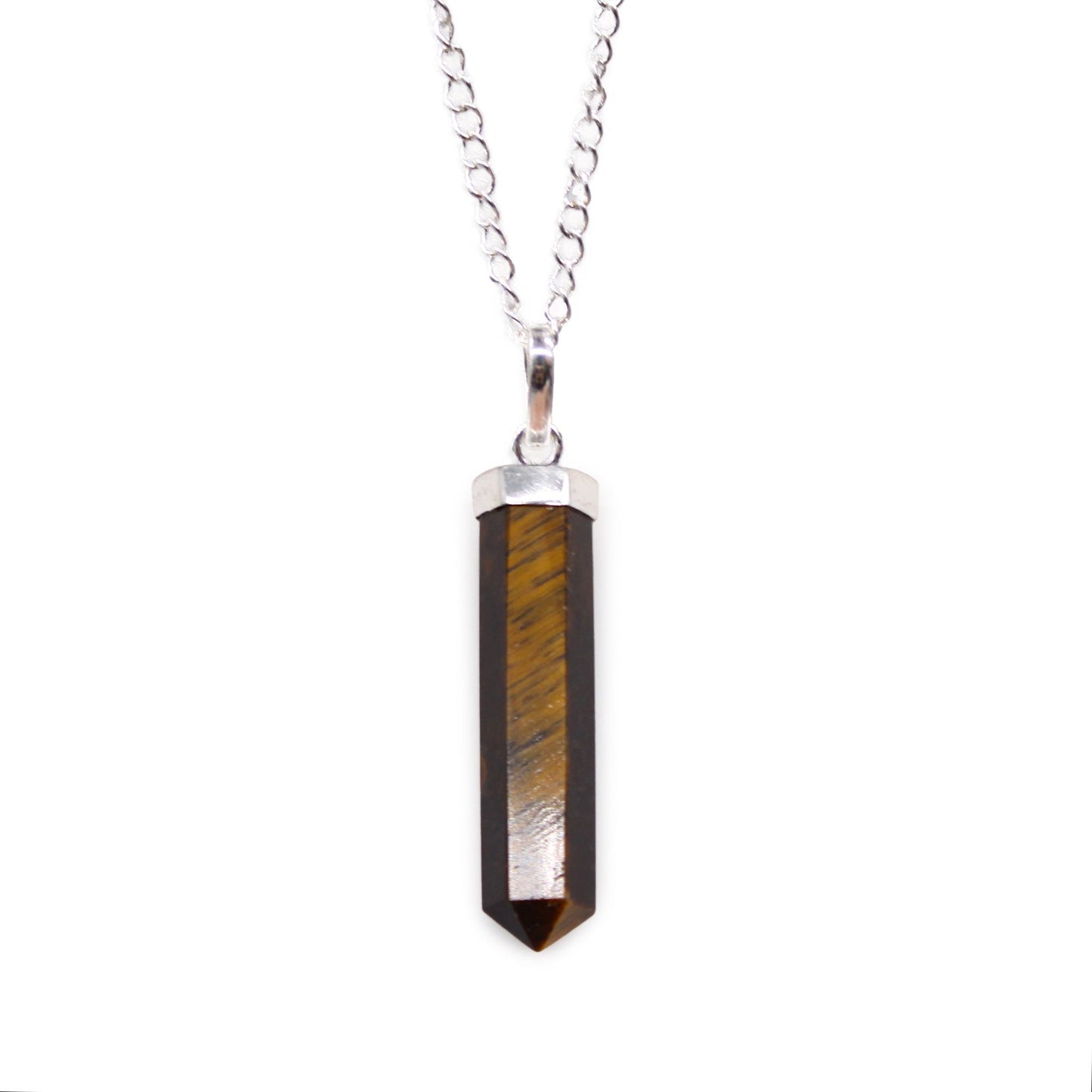 Gemstone Classic Point Pendant - Tiger Eye | Auro & Co