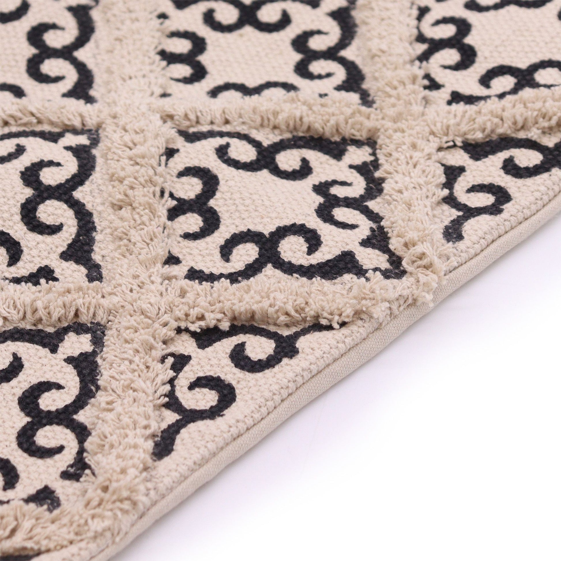 Sand & Ink Criss-Cross Cushion Cover – 45x45 cm – detail view