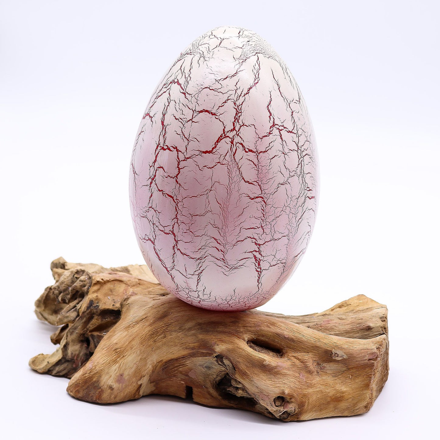 DriftGlow Lamp Crackle Fire Egg Shade - Orange | Auro & Co