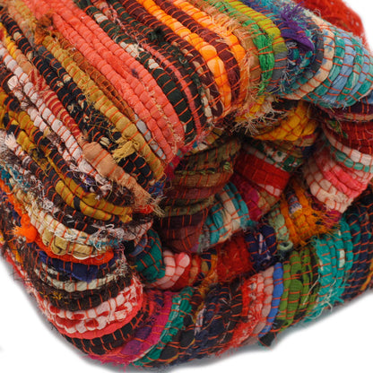 Luxury Handwoven Rag Rug – Orange (150 × 90 cm) – product image 6