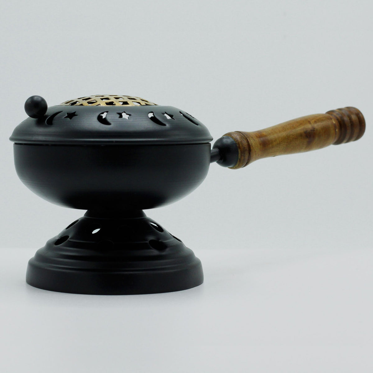Iron Censer on Stand - Gold Detail, Large