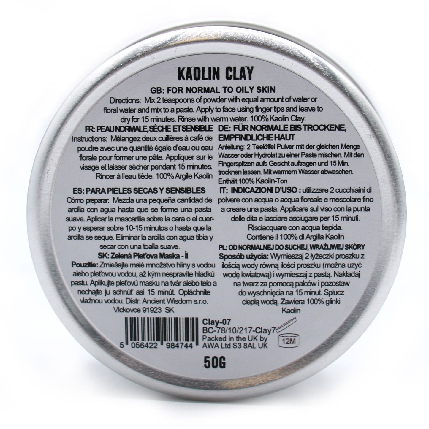 Kaolin Clay 50g – lifestyle shot