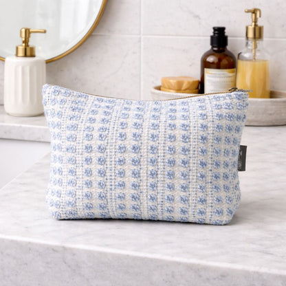 Nomad Sari Indian Jacquard Toiletry Bag - Indigo Echo