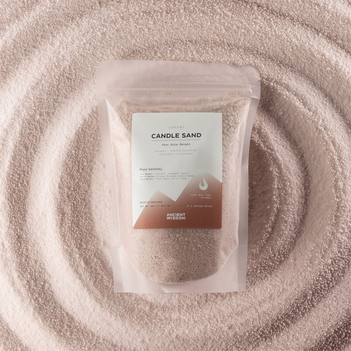 Pure Serenity Candle Sand - Latte Beige, 300g