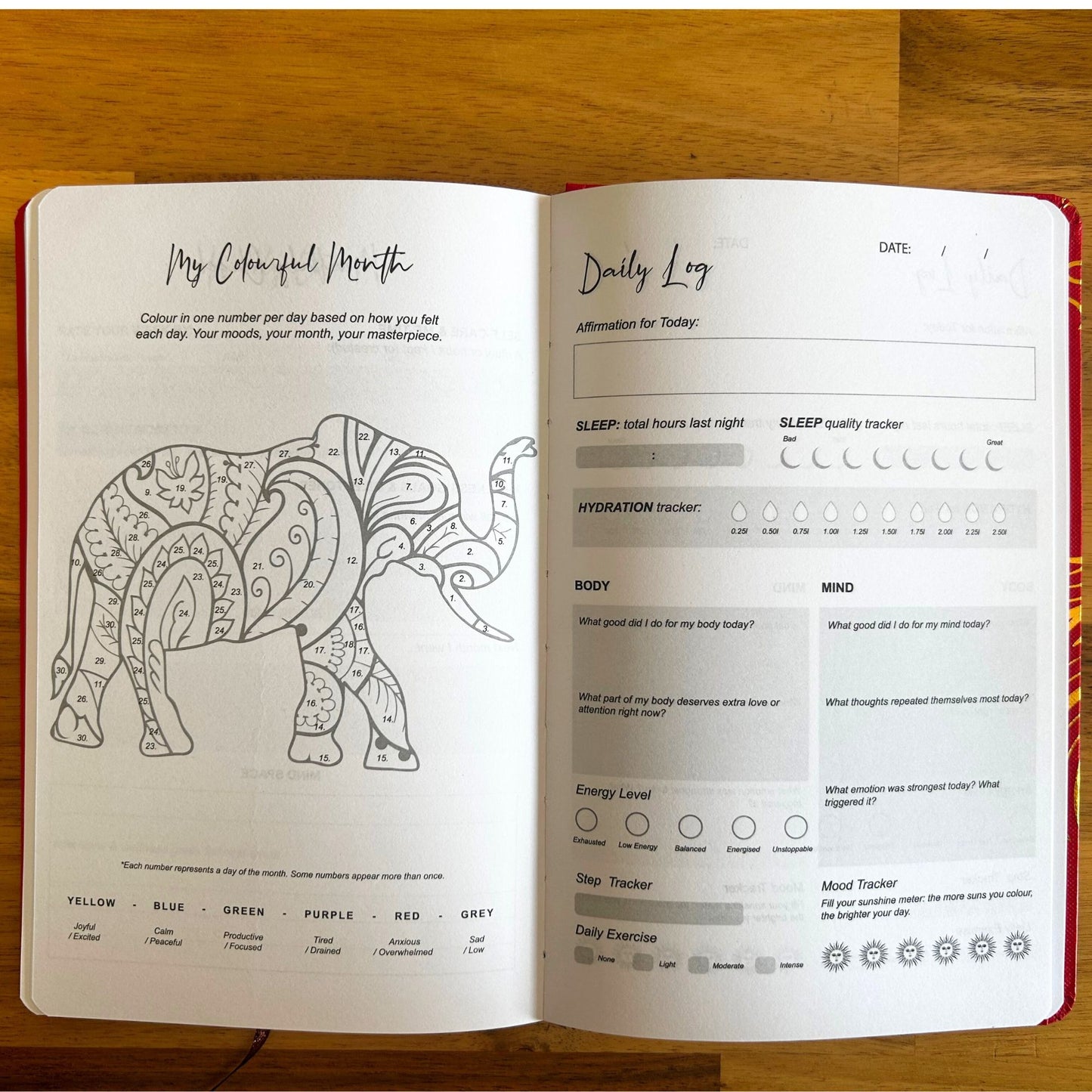 Midnight Blue Wellness Journal - 120 pages - Silver Zodiac – packaging