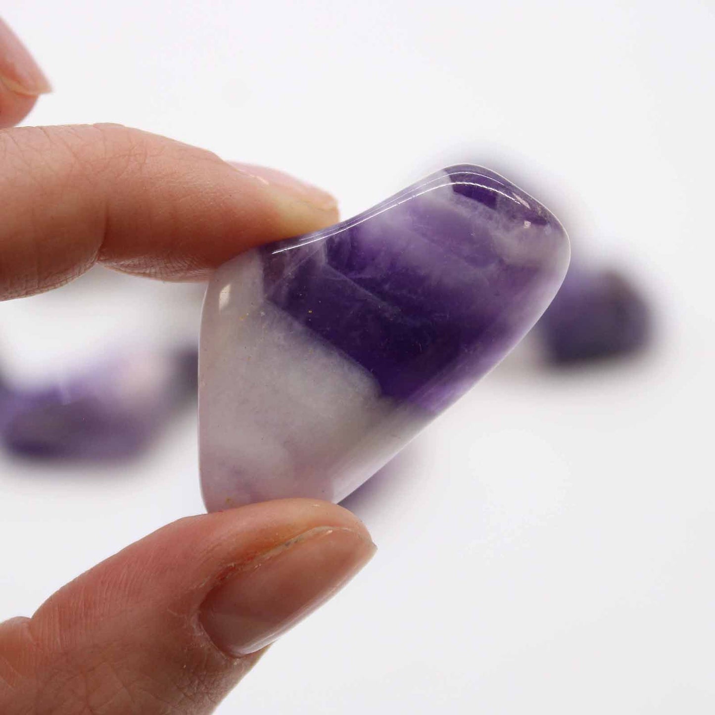 L Tumble Stones - Amethyst Banded Grade B – detail view