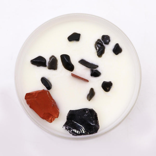 Root Chakra Crystal Candle - Grounded Energy | Auro & Co