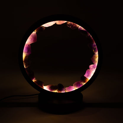 Zen Spirit Amethyst Gemstone Halo Lamp