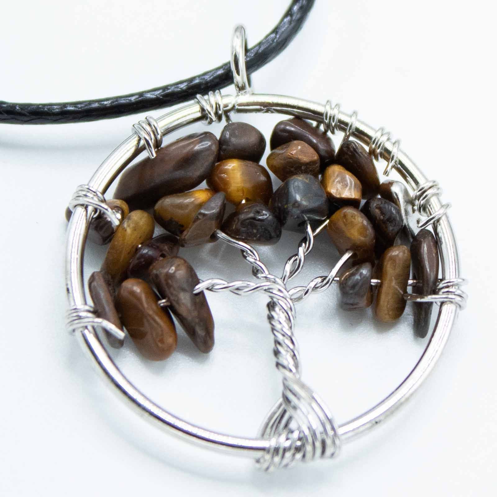 Tree of Life Pendant - Tiger Eye – lifestyle shot