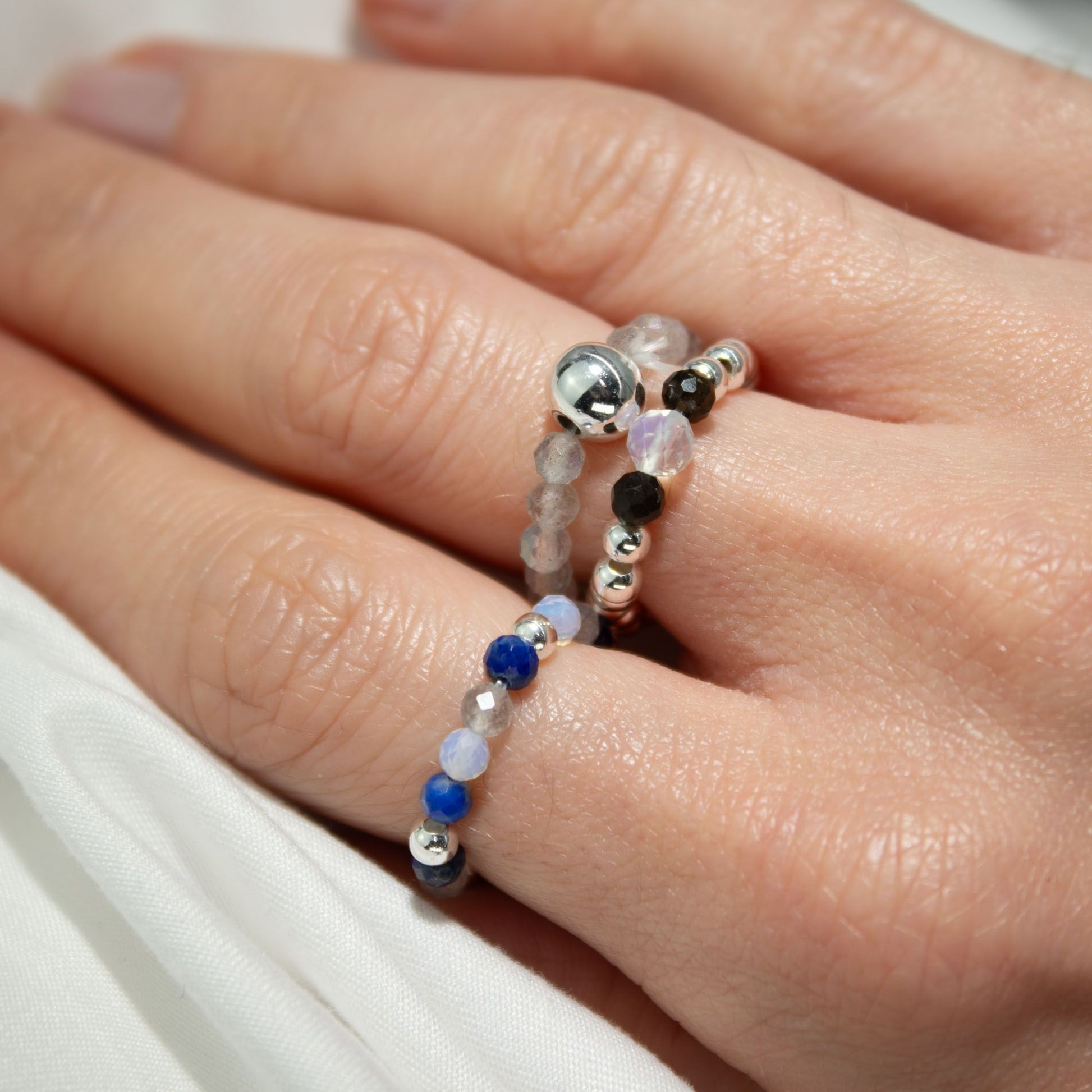 Nymph Spirit Gemstone Ring Set - Northern Lights – product image 5