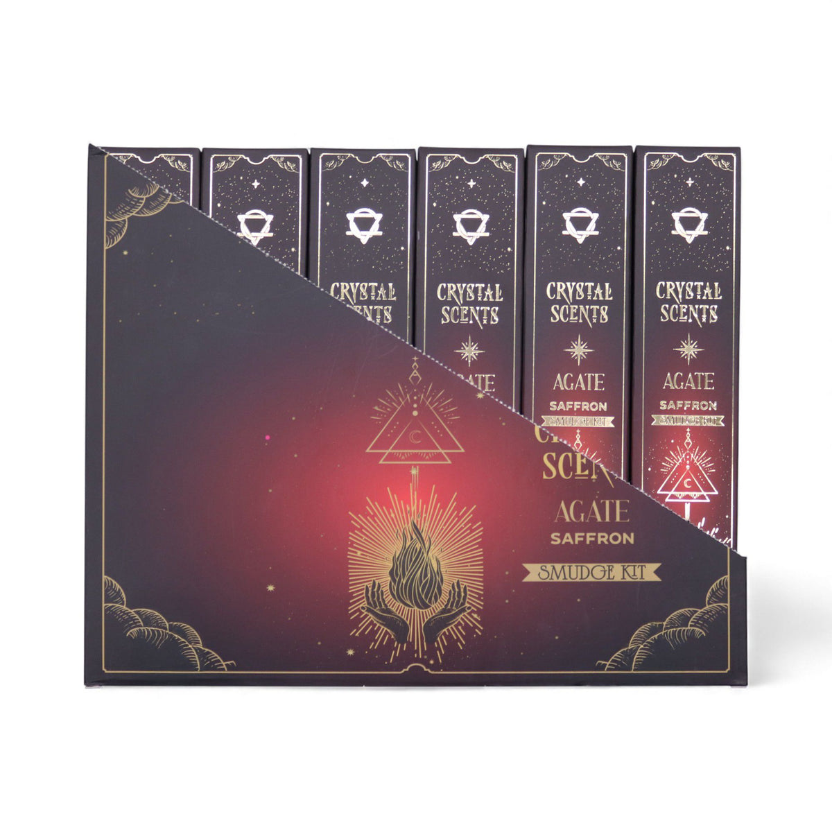 Saffron Red Agate Crystal Scents Smudge Incense