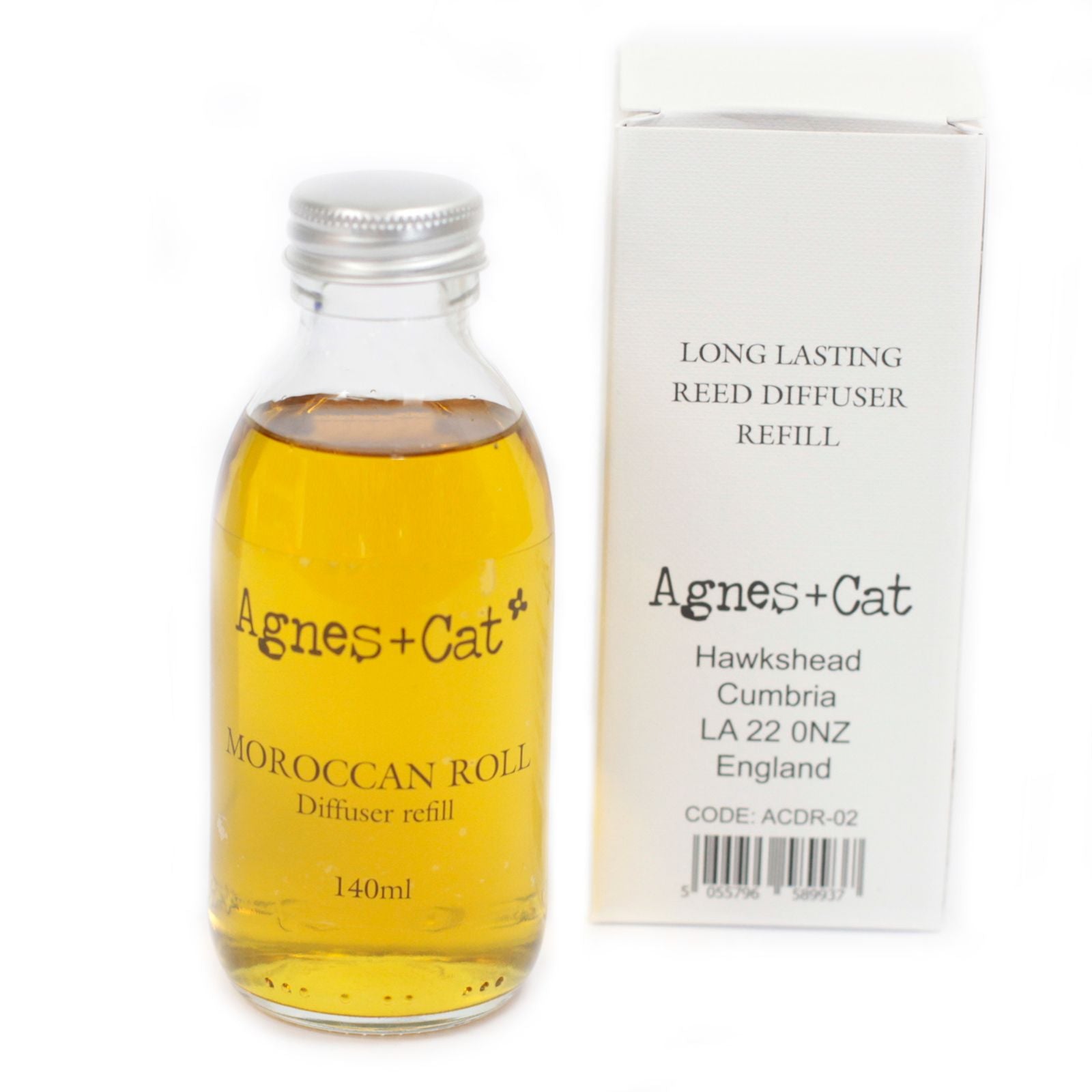 Agnes + Cat Reed Diffuser Refill - Moroccan Roll 150ml – packaging