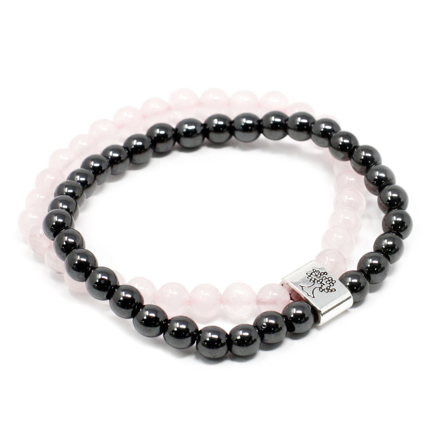 Magnetic Gemstone Bracelet - Rose Quartz – detail view