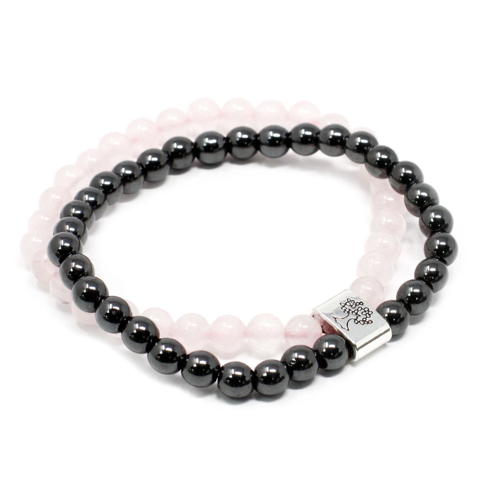 Magnetic Gemstone Bracelet - Rose Quartz – detail view