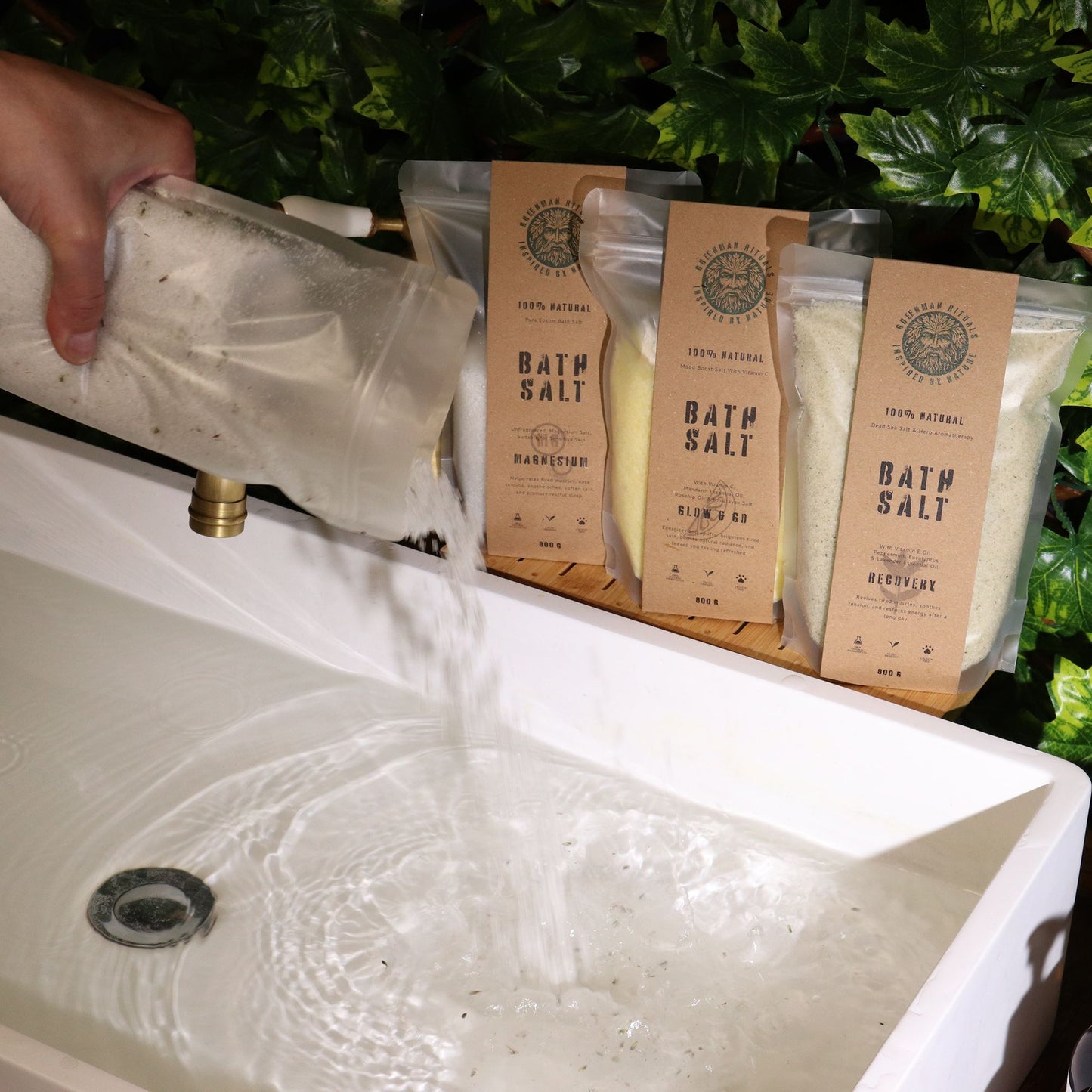 Greenman Rituals Lavender Aromatherapy Epsom Bath Salt – Sleep Good – packaging