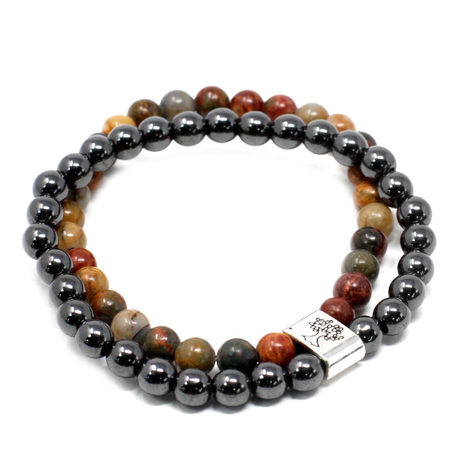 Magnetic Gemstone Bracelet - Picasso Jasper – detail view